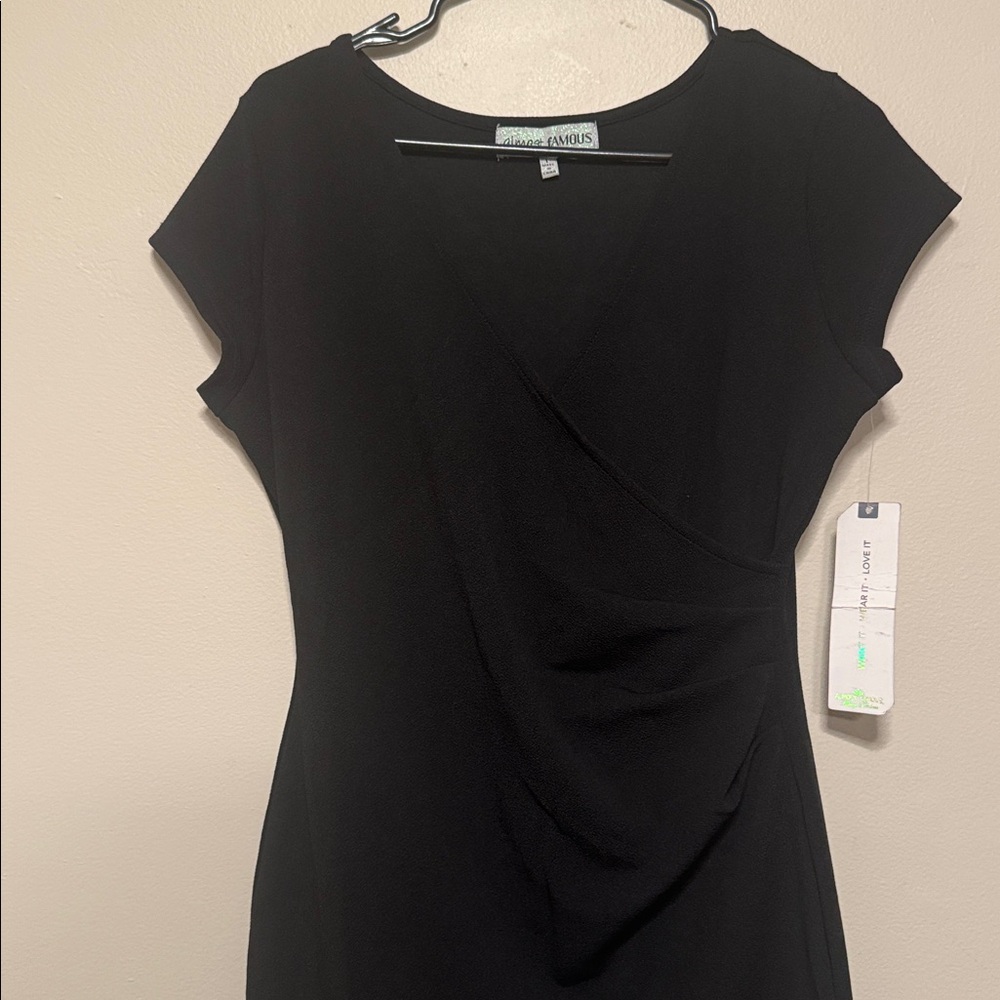 NWT Almost Famous Black Asymmetrical Dress - Picture 5 of 6